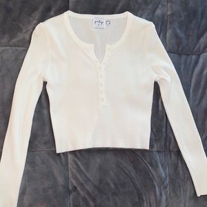 Princess Polly Cropped White Sweater